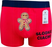 Bokserki męskie świąteczne BAWEŁNIANE prezent świąteczne ciacho XL MORAJ