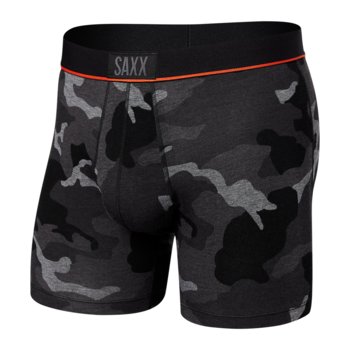 Bokserki Męskie Szybkoschnące Saxx Vibe Boxer Brief Moro - Czarny-L - SAXX