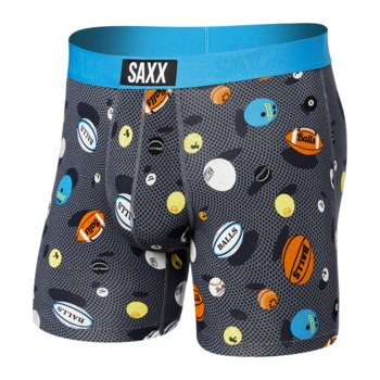 Bokserki Męskie Szybkoschnące Saxx Vibe Boxer Brief Piłki - Szare-L - SAXX