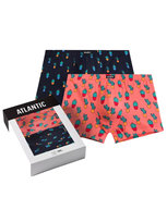 Bokserki męskie z nadrukiem kaktusów 95% bawełna Atlantic - wakacyjny komfort. Atlantic