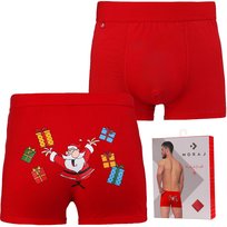 BOKSERKI ŚWIĄTECZNE MĘSKIE MAJTKI PREZENT NA ŚWIĘTA Z MIKOŁAJEM MORAJ XXL