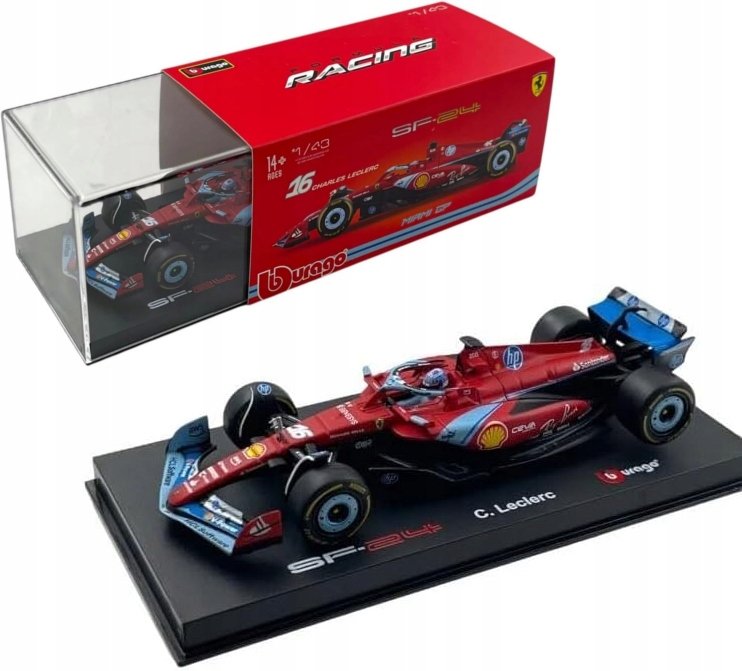Modèle Réduit Ferrari SF-24 Miami GP 2024 (C. Sainz) - Échelle 1/18 - BBURAGO - Métal - Neuf