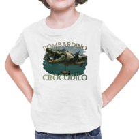 Bombardino Crocodilo - Italian Brainrot - dziecięca koszulka viral trend rozmiar 7/8 lat BIAŁA