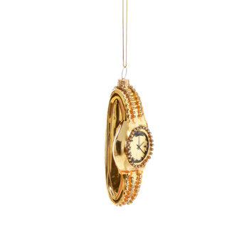 Bombka GLASSO kształtna szklana zegarek 11 cm HOMLA - Homla