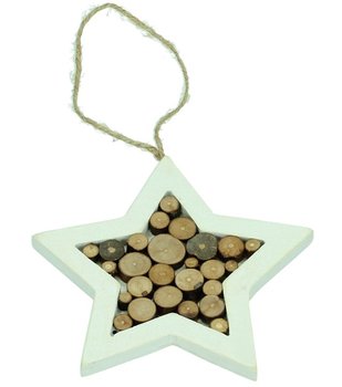 Bombka gwiazdka, zawieszka choinkowa, 11 cm