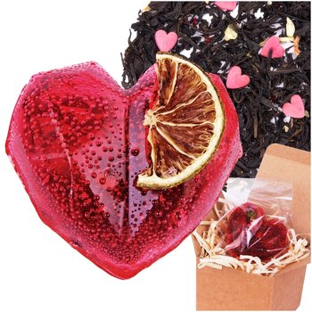 Bombka herbaciana serce czerwone - Bomby Herbaciane