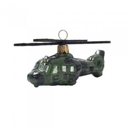 Фото - Новорічні іграшки Hawk Bombka Szklana Choinkowa Figurka Helikopter Black 