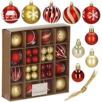 Bombki Choinkowe 42 Szt. Ozdoby Świąteczne Zestaw 3/6Cm