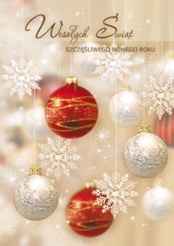 Bombki świąteczne kartka z tekstem GD-T 64 - Czachorowski
