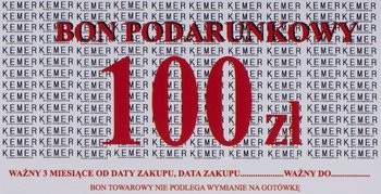 BON PODARUNKOWY KEMER O WARTOŚCI 100zł - 100 - KEMER