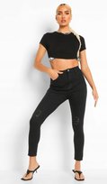 BOOHOO KLASYCZNE CZARNE RURKI Z DZIURAMI 34 YHZ Boohoo