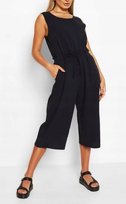BOOHOO KOMBINEZON GRANATOWY GŁADKI 3/4 L 1YHY Boohoo