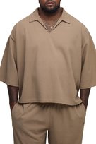 BOOHOOMAN MĘSKA KOSZULA CASUAL BEŻOWA KRÓTKI RĘKAW KOŁNIERZYK XXL Z3A* Boohooman