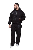 BOOHOOMAN MĘSKI DRES KOMPLET Z KAPTUREM CZARNY NADRUK PLUS SIZE 3XL Z3A* Boohooman
