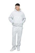 BOOHOOMAN SZARY DRES MĘSKI Z KAPTUREM I NADRUKIEM HOMME DŁUGI M Z3A* Boohooman