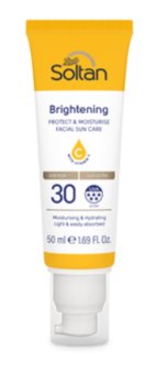 Boots-Soltan Brightening, Rozświetlająca ochrona i nawilżająca pielęgnacja przeciwsłoneczna do twarzy, 50ml - Soltan