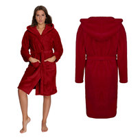 Bordowy szlafrok dla mężczyzn i kobiet Unisex Wellsoft L/XL