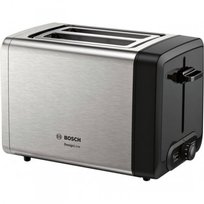 Bosch DesignLine Toster TAT4P420 Moc 970 W, liczba szczelin 2, Materiał obudowy Stal nierdzewna, Stal nierdzewna/czarny Bosch