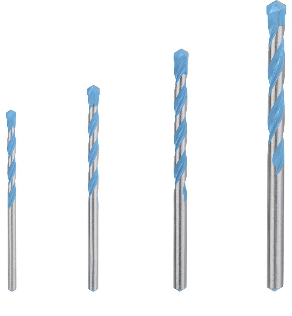 Bosch 4x Zestawy wierteł wielozadaniowych EXPERT CYL-9 MultiConstruction (do Beton, Miękkie płytki, Ø 5.5-8 mm, Professional Akcesoria Wiertarki/wkrętarki udarowe, Wiertarki/Wkrętarki)