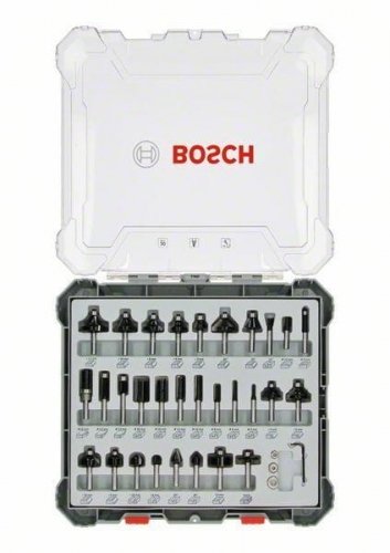 Фото - Аксесуари для інструменту Bosch ZESTAW FREZÓW 30szt. UCHWYT 6mm 