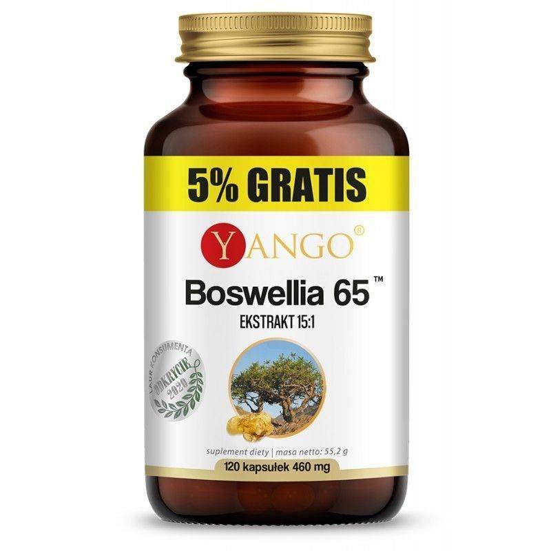Фото - Вітаміни й мінерали Yango Suplement diety, Boswellia 65  (120 kaps.)