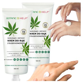 Botanic Help, 2 x Krem do rąk z olejem konopnym, na spierzchniętą skórę, 2 x 100 ml - Botanic Help