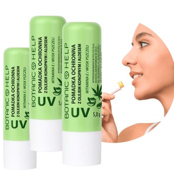 Botanic Help 3 x Pomadka ochronna z aloesem intensywne nawilżenie ust 3 x 5 g - Botanic Help