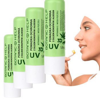 Botanic Help 4 x Pomadka ochronna z aloesem nawilżająca bariera dla ust 4 x 5 g - Botanic Help