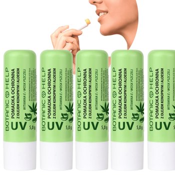 Botanic Help 5 x Pomadka ochronna z aloesem nawilżenie i regeneracja ust 5 x 5 g - Botanic Help
