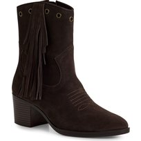 Botki damskie brązowe Marco Tozzi 25363 kowbojki skórzane na obcasie-39