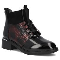 Botki damskie burgundowe Filippo DBT7275 ocieplane jesienne skórzane-37