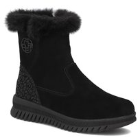 Botki damskie czarne Filippo DBT7271 zamszowe skórzane na zamek wygodne-36