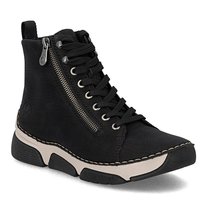 Botki damskie czarne Rieker 45920 śniegowce zimowe ocieplane kożuszkiem-38