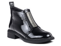 Botki damskie jesienne czarne skórzane ocieplane DiA MR880-142-37