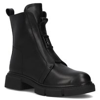 Botki damskie jesienne ocieplane skórzane czarne Filippo DBT6524/24-36