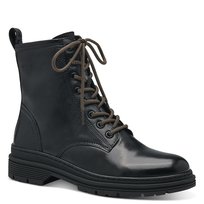 Botki damskie jesienne ocieplane skórzane czarne Tamaris 25230-40