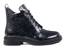 Botki damskie jesienne skórzane lakierowane ocieplane D&A LZ42-042-36