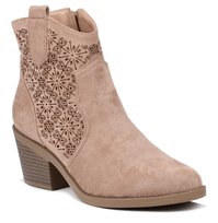 Botki damskie na obcasie kowbojki jesienne beżowe S.Barski HY 42-944-40