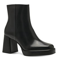 Botki damskie na obcasie Tamaris 25362 skórzane czarne-38