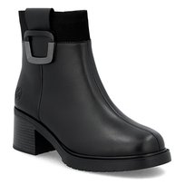 Botki damskie ocieplane czarne Rieker Y5253 zimowe skórzane na obcasie-39