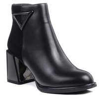 Botki damskie ocieplane na obcasie za kostkę czarne DiA CR8171-36