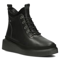 Botki damskie ocieplane na platformie skórzane Filippo DBT4799/23 czarne-36