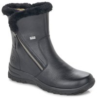 Botki damskie Rieker Z7181-00 zimowe skórzane ocieplane wełną czarne-37
