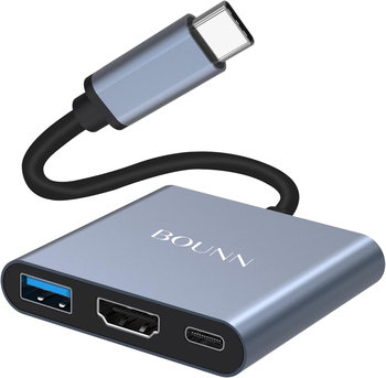 Bounn Adapter  3 w 1 USB 3.1 Typ C / HDMI(4K 30HZ) + USB3.0 + PD 100W - Bounn