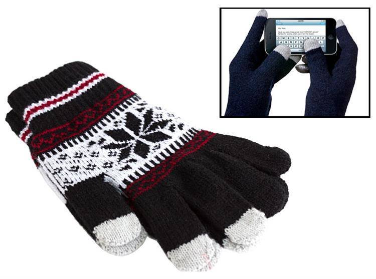 BQ19A RĘKAWICZKI DOTYKOWE CZARNE GWIAZDA - czarny-Zdjęcie-0