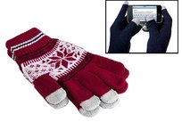 BQ19B RĘKAWICZKI DOTYKOWE CZERWONE GWIAZDA - czerwony