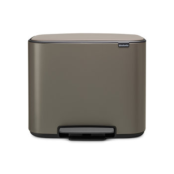 BRABANTIA - Bo Pedal Bin - Kosz 36 l - 1 komora - Platynowy - BRABANTIA