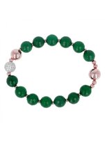 Bracciale originale in quarzo rosa e rodonite ~ 7 pollici