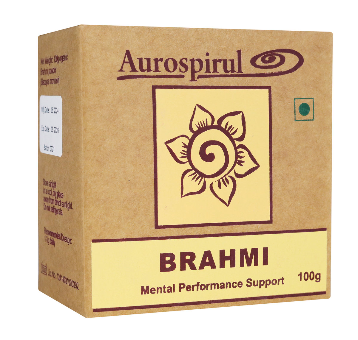 Brahmi, proszek 100 g, Aurospirul, suplement diety-Zdjęcie-0