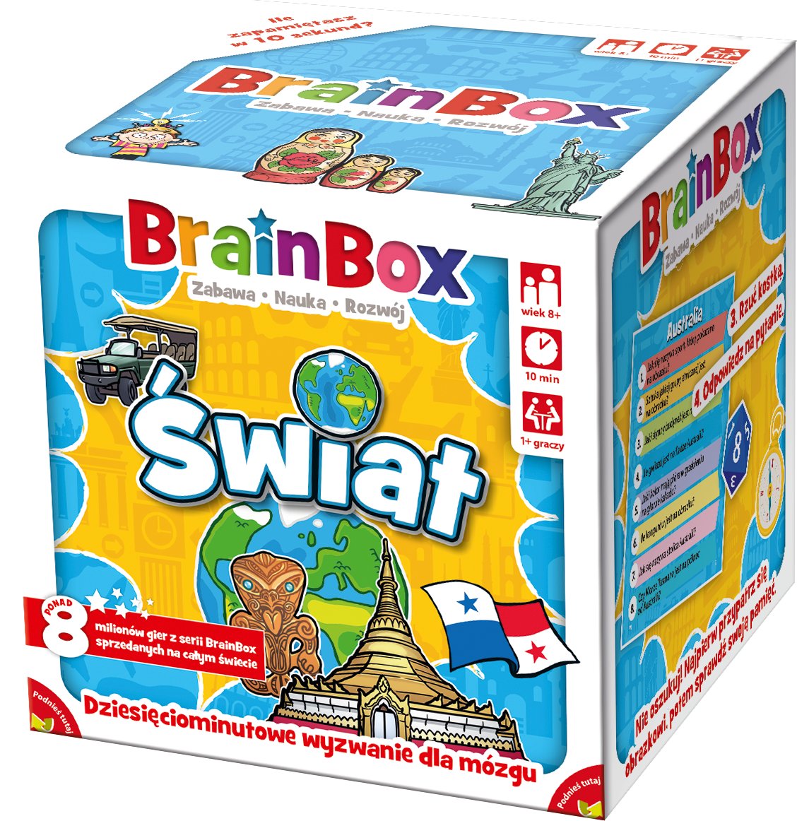BrainBox - Świat (druga edycja) gra edukacyjna Rebel